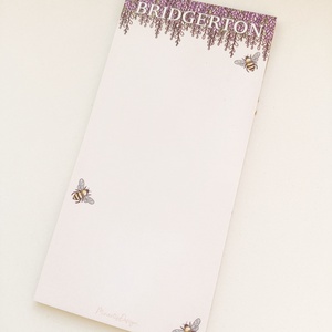 Bridgerton virágos méhecskés jegyzettömb - Meska.hu