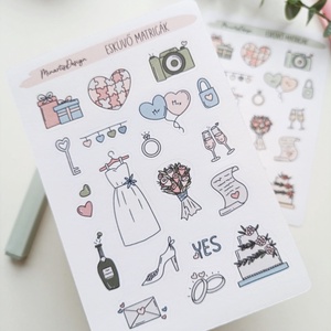 Matricaív - esküvő tervező matricák, Otthon & Életmód, Papír, írószer, Matrica, matrica csomag, Fotó, grafika, rajz, illusztráció, MESKA