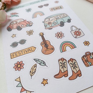 Matricaív - fesztivál matricák, Otthon & Életmód, Papír, írószer, Matrica, matrica csomag, Fotó, grafika, rajz, illusztráció, MESKA