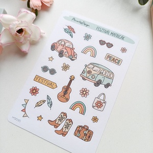 Matricaív - fesztivál matricák - otthon & életmód - papír, írószer - matrica, matrica csomag - Meska.hu