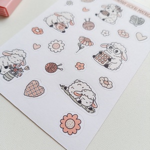 Matricaív - gofris bárány matricák, Otthon & Életmód, Papír, írószer, Matrica, matrica csomag, Fotó, grafika, rajz, illusztráció, MESKA