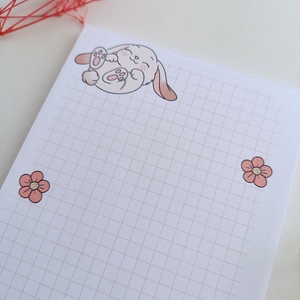 A6-os  jegyzettömb - húsvéti nyuszi, Otthon & Életmód, Papír, írószer, Jegyzetfüzet & Napló, Fotó, grafika, rajz, illusztráció, MESKA