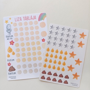 Szobatisztaságot segítő matricás lap - otthon & életmód - papír, írószer - matrica, matrica csomag - Meska.hu