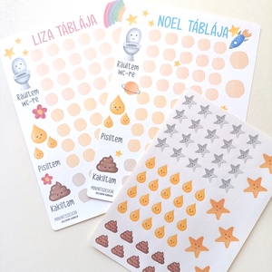 Szobatisztaságot segítő matricás lap - Meska.hu