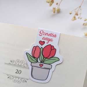 Tulipán mágneses könyvjelző anyukáknak - könyv & zene - könyvjelző - Meska.hu