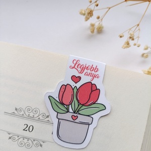 Tulipán mágneses könyvjelző anyukáknak - könyv & zene - könyvjelző - Meska.hu