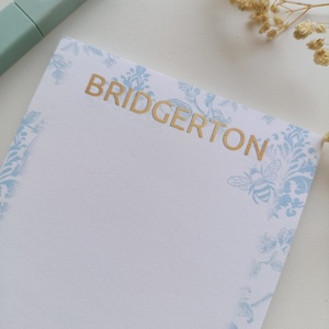 Bridgerton mintás jegyzettömb - otthon & életmód - papír, írószer - jegyzetfüzet & napló - Meska.hu