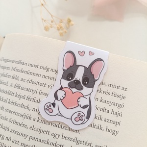 Francia bulldog kutya- mágneses könyvjelző - Meska.hu