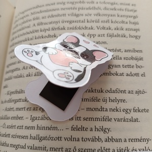 Francia bulldog kutya- mágneses könyvjelző - könyv & zene - könyvjelző - Meska.hu