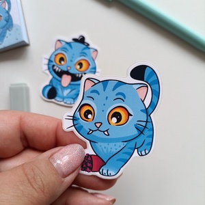 Kpop Derpy tigris matrica  - otthon & életmód - papír, írószer - matrica, matrica csomag - Meska.hu