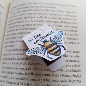 Mágneses könyvjelző - méhecske - to bee  continued - könyv & zene - könyvjelző - Meska.hu