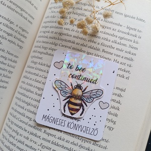 Mágneses könyvjelző - méhecske - to bee  continued - könyv & zene - könyvjelző - Meska.hu