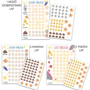Szobatisztaságot segítő matricás lap - otthon & életmód - papír, írószer - matrica, matrica csomag - Meska.hu