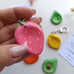 Gyümölcs, növény Worry stone nyugikő, kulcstartó - otthon & életmód - dekoráció - dekoratív figurák és szobrok - Meska.hu