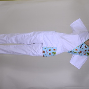 Karácsonyi mintás tunika egészségügyi/óvónői/szépségipari munkaruha - ruha & divat - női ruha - tunika - Meska.hu