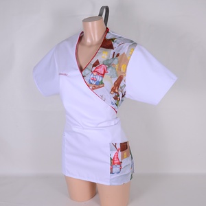 Karácsonyi manó mintás tunika egészségügyi/óvónői/szépségipari munkaruha - ruha & divat - női ruha - tunika - Meska.hu