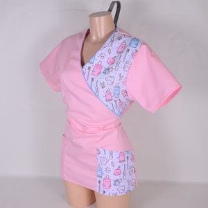 Fogorvos mintás tunika egészségügyi/óvónői/szépségipari munkaruha - ruha & divat - női ruha - tunika - Meska.hu