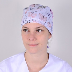 Műtős sapka - pillangó minta - ruha & divat - munkaruha - Meska.hu