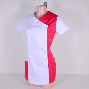 Elizabeth Tunika pink-fehér átlapolt gombos, Ruha & Divat, Munkaruha, Varrás, MESKA