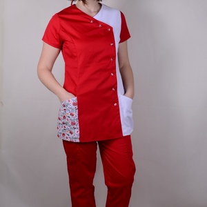 Elizabeth Tunika matyó mintás átlapolt gombos - Késztermék - ruha & divat - munkaruha - Meska.hu