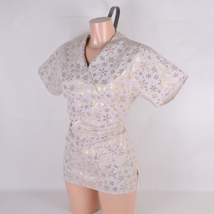 Hópihe arany mintás tunika egészségügyi/óvónői/szépségipari munkaruha, Ruha & Divat, Munkaruha, Varrás, MESKA