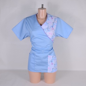 Gólya mintás tunika egészségügyi/óvónői/szépségipari munkaruha - ruha & divat - munkaruha - Meska.hu