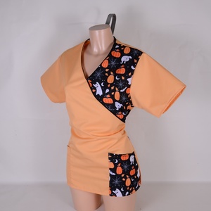 Halloween mintás tunika egészségügyi/óvónői/szépségipari munkaruha - Meska.hu