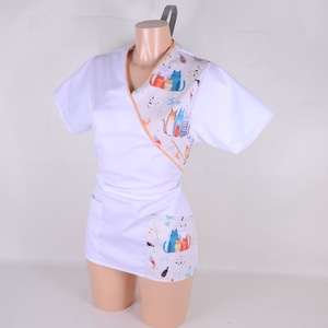 Cica mintás egészségügyi/óvónői/szépségipari munkaruha tunika és/vagy nadrág - Meska.hu