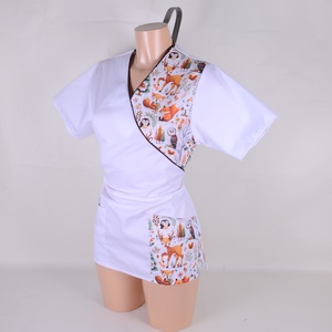 Erdei állatok mintás egészségügyi/óvónői/szépségipari munkaruha tunika és/vagy nadrág - Meska.hu