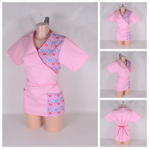 Orvosi mintás tunika egészségügyi/óvónői/szépségipari munkaruha - Meska.hu