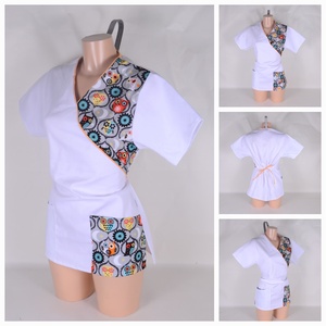 Bagoly mintás tunika egészségügyi/óvónői/szépségipari munkaruha - Meska.hu