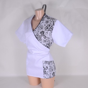 Csipke mintás tunika egészségügyi/óvónői/szépségipari munkaruha, Ruha & Divat, Munkaruha, Varrás, MESKA