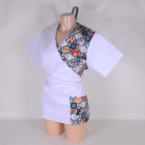 L Bagoly mintás tunika egészségügyi/óvónői/szépségipari munkaruha, Ruha & Divat, Munkaruha, Varrás, MESKA