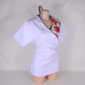 XL pipacs mintás tunika egészségügyi/óvónői/szépségipari munkaruha - ruha & divat - munkaruha - Meska.hu