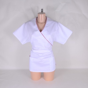 Fehér mályva paszpol tunika egészségügyi/óvónői/szépségipari munkaruha, Ruha & Divat, Munkaruha, Varrás, MESKA