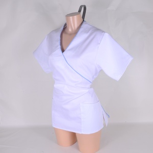 Fehér kék paszpol tunika egészségügyi/óvónői/szépségipari munkaruha, Ruha & Divat, Munkaruha, Varrás, MESKA