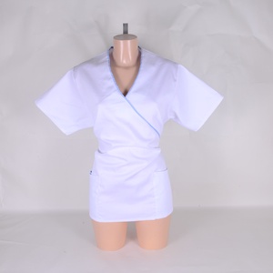 Fehér, kék paszpol tunika egészségügyi/óvónői/szépségipari munkaruha, Ruha & Divat, Munkaruha, Varrás, MESKA