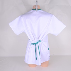 Fehér tengerzöld paszpol tunika egészségügyi/óvónői/szépségipari munkaruha - ruha & divat - munkaruha - Meska.hu