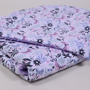 Lila virágos, lepkés Ágynemű ovis  - játék & sport - ovis felszerelés - ovis ágynemű - Meska.hu