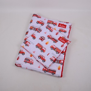 Tűzoltó pirossal Ágynemű babának vagy oviba - baba - mama - baba ágynemű - babatakaró, gyerek pléd - Meska.hu