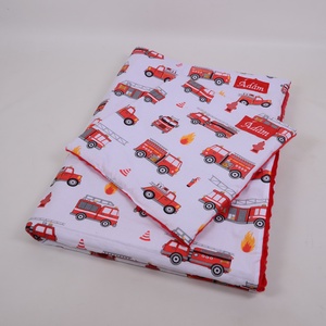 Tűzoltó pirossal Ágynemű babának vagy oviba - baba - mama - baba ágynemű - babatakaró, gyerek pléd - Meska.hu