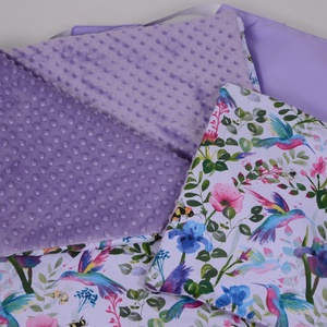 Kolibri levendulával Ágynemű babának vagy oviba - baba - mama - baba ágynemű - babatakaró, gyerek pléd - Meska.hu