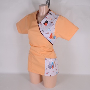 S Cica mintás tunika egészségügyi/óvónői/szépségipari munkaruha - Meska.hu