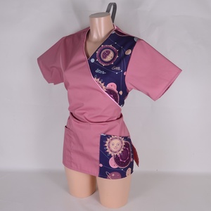 S Csillagászat mintás tunika egészségügyi/óvónői/szépségipari munkaruha, Ruha & Divat, Munkaruha, Varrás, MESKA