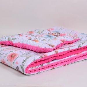 Virágos rét pink Ágynemű ovis  - játék & sport - ovis felszerelés - ovis ágynemű - Meska.hu