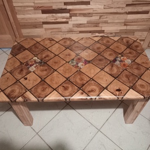 Epoxy epoxi asztal dohányzóasztal akác - Meska.hu