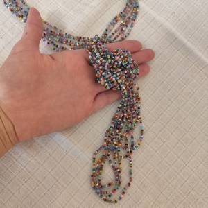 Csomózott színes gyöngy nyaklánc  - ékszer - nyaklánc - gyöngyös nyaklánc - Meska.hu Csomózott színes gyöngy nyaklánc  - ékszer - nyaklánc - gyöngyös nyaklánc - Meska.hu