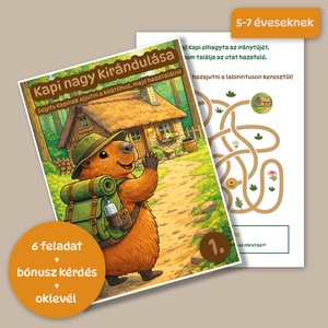 Kapi, a kapibara nagy kirándulása � játékos feladatgyűjtemény 5�7 éveseknek (PDF), Játék & Sport, Készségfejlesztő és Logikai játék, Logikai játékok, , MESKA