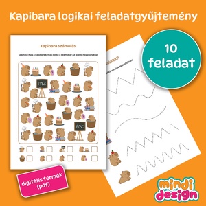 Kapibara - Játékos fejlesztő feladatgyűjtemény óvodásoknak (pdf), Játék & Sport, Készségfejlesztő és Logikai játék, Logikai játékok, Fotó, grafika, rajz, illusztráció, MESKA