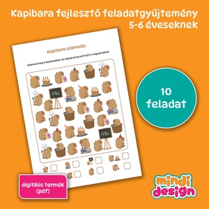 Kapibara - Játékos fejlesztő feladatgyűjtemény 5-6 éveseknek (pdf) - Meska.hu